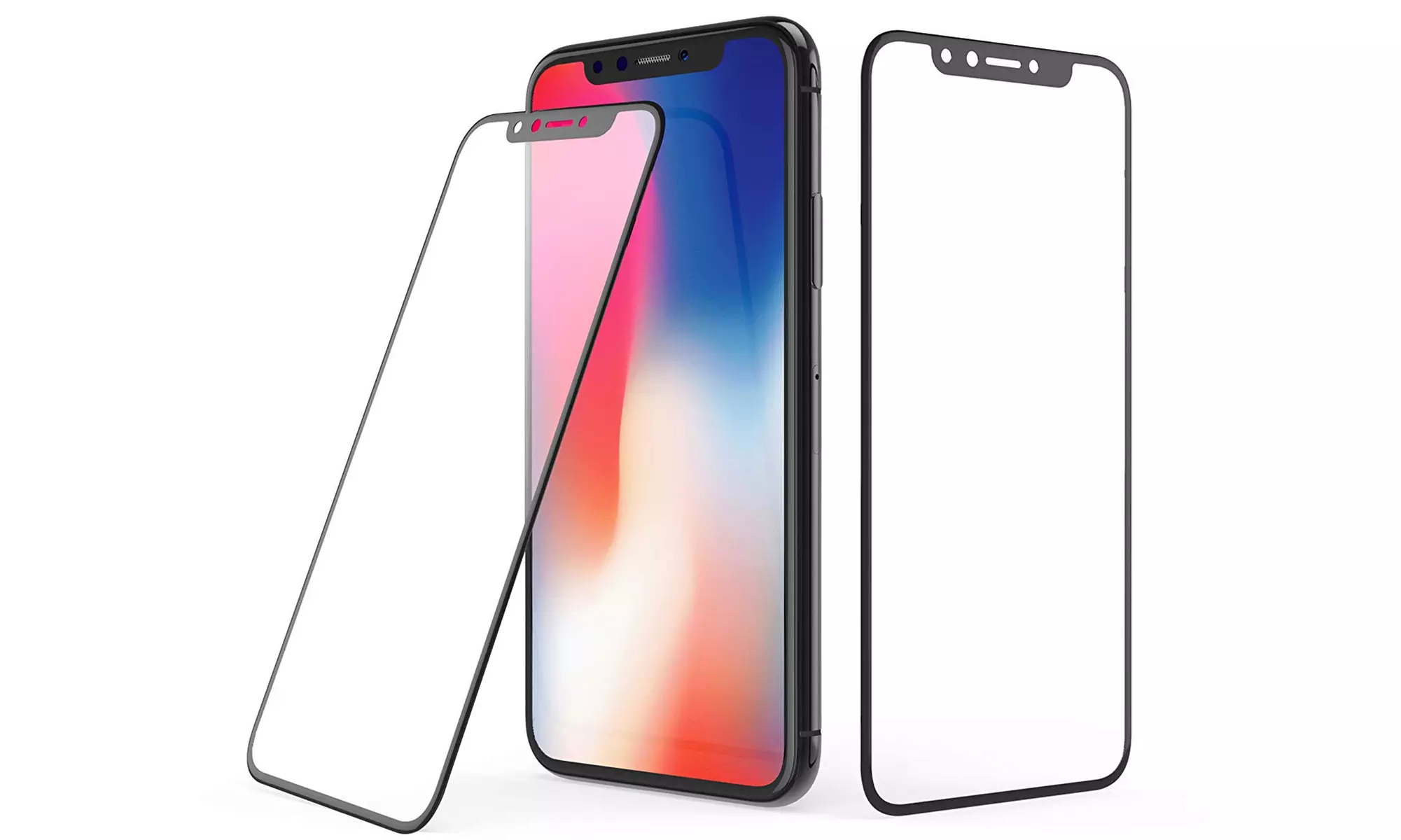 Protecteur d'écran en verre trempé 3D comptatible avec de nombreux modèles d'iPhones - Second Medium