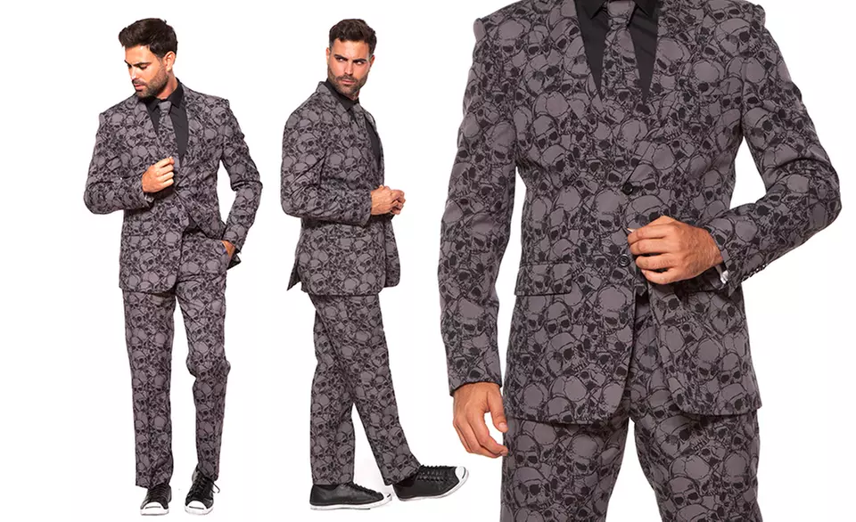 Braveman Men's Big & Tall Halloween Suits with Tie (2-Piece) - Second Medium