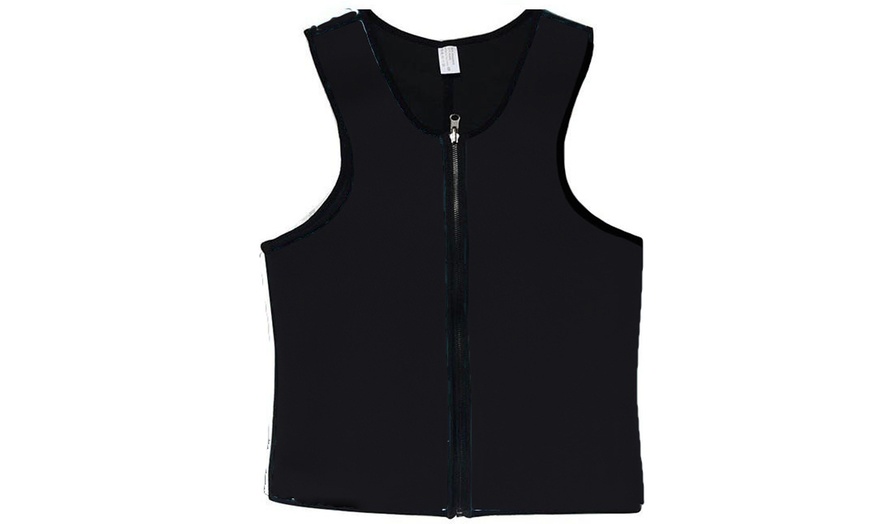 Image 3: Men's Sauna Zipper Vest