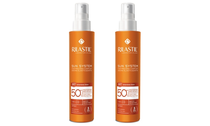 Image 6: Pack of Two Rilastil Sunscreens with Optional After-Sun Spray