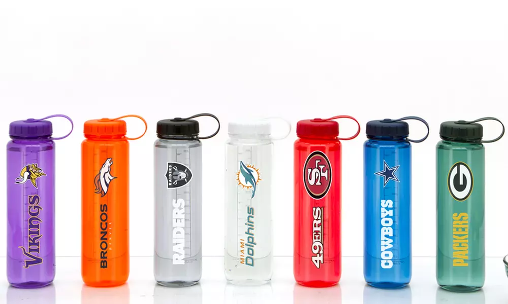 NFL Clear Plastic Water Bottles (33 or 66 Fl. Oz.) - Primary Image