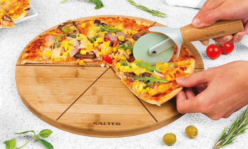 Image 1: Salter Bamboo Pizza Board