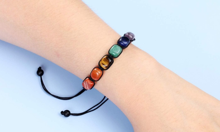 Image 3: Two or Four Braided Chakra Bracelet Sets