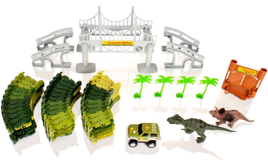 Image 3: Create-a-Track Dino World Playset