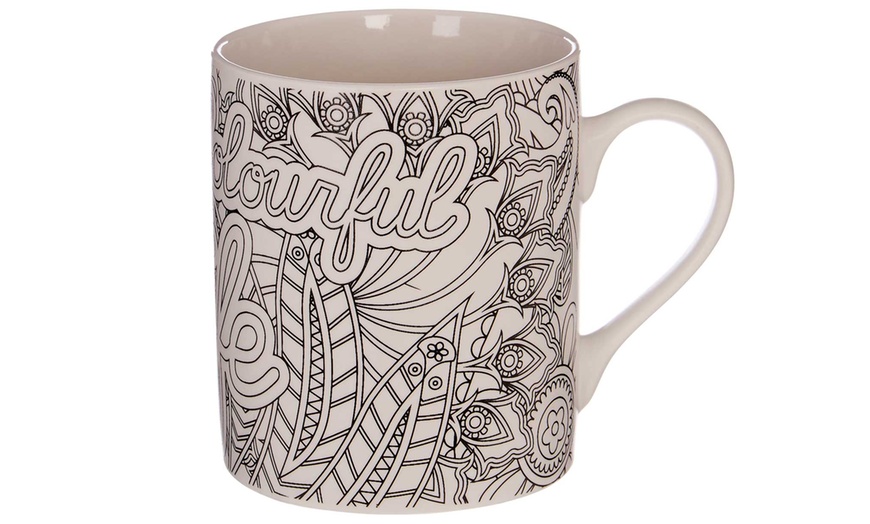 Image 12: Premier Housewares Colour-In Mug