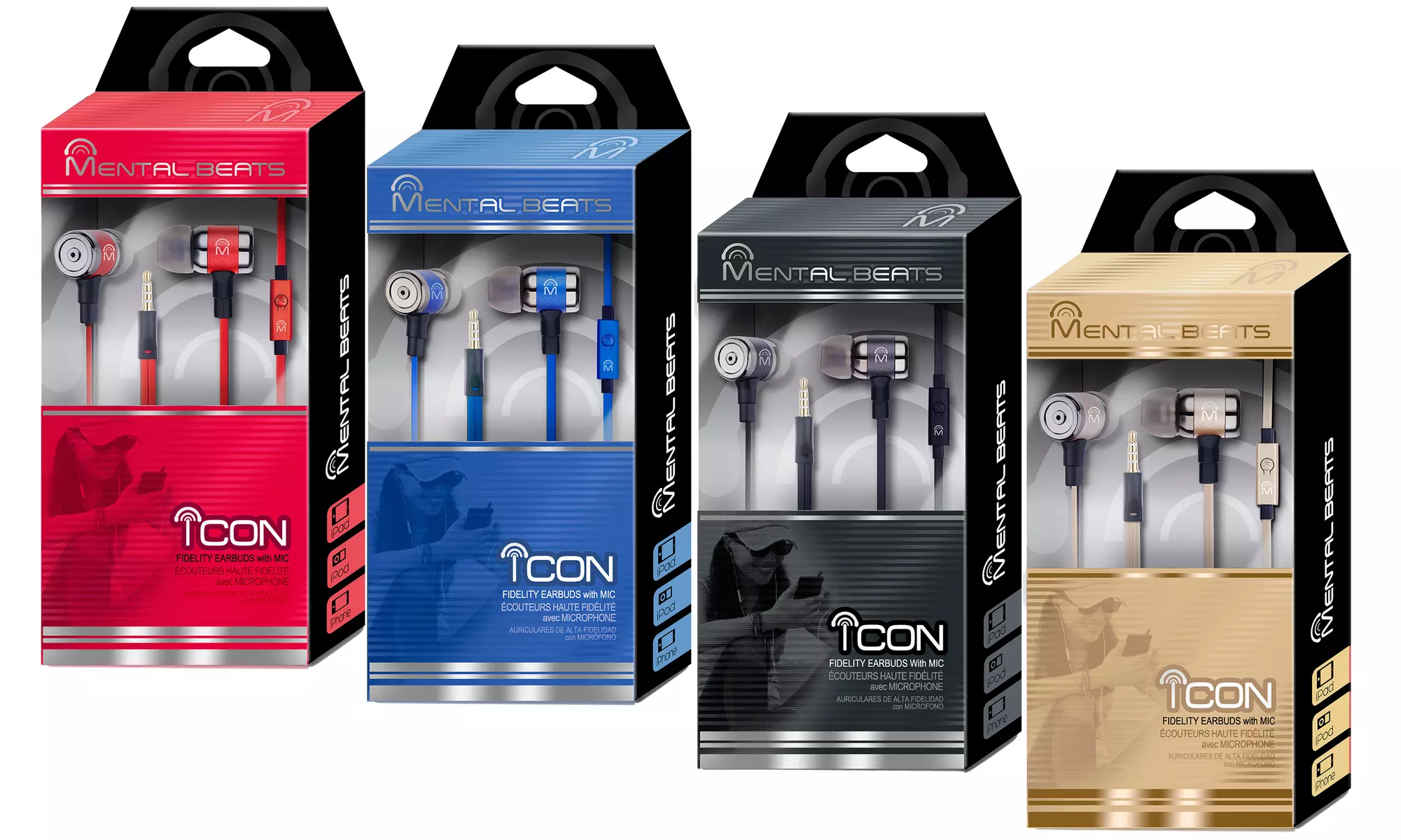 Mental Beats iCon Earbud Headphones - Primary Image