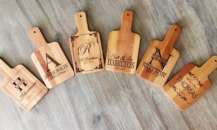 Two or Three Personalized Handled Serving Boards from American Laser Crafts From Qualtry - Primary Image