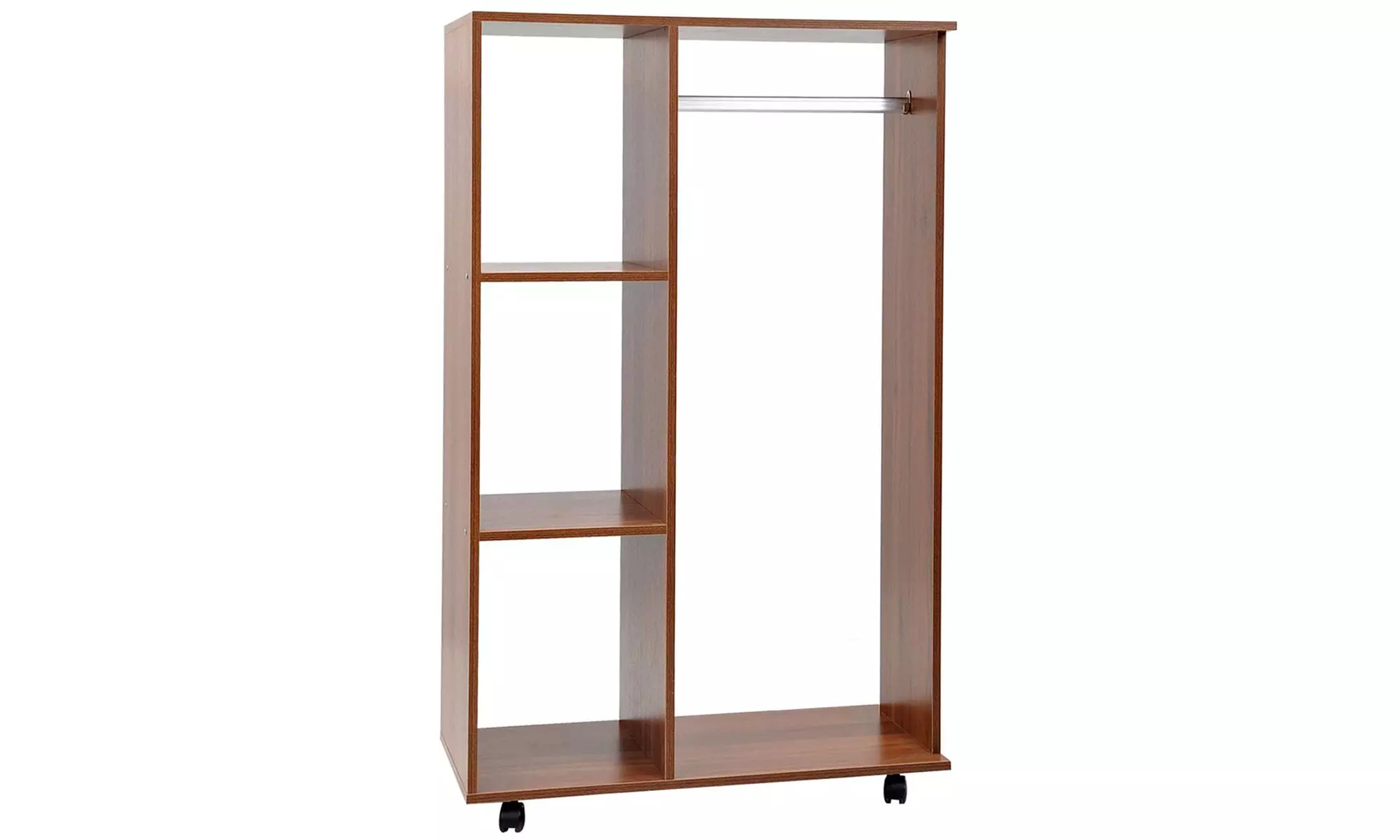 Homcom Open Wardrobe with Hanging Rail and Storage Shelves