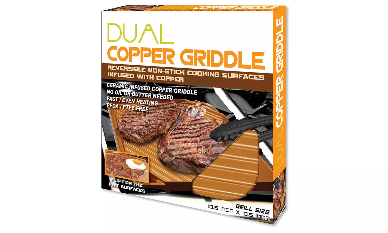 Dual-Sided Copper Griddle and Grill Pan - Second Medium