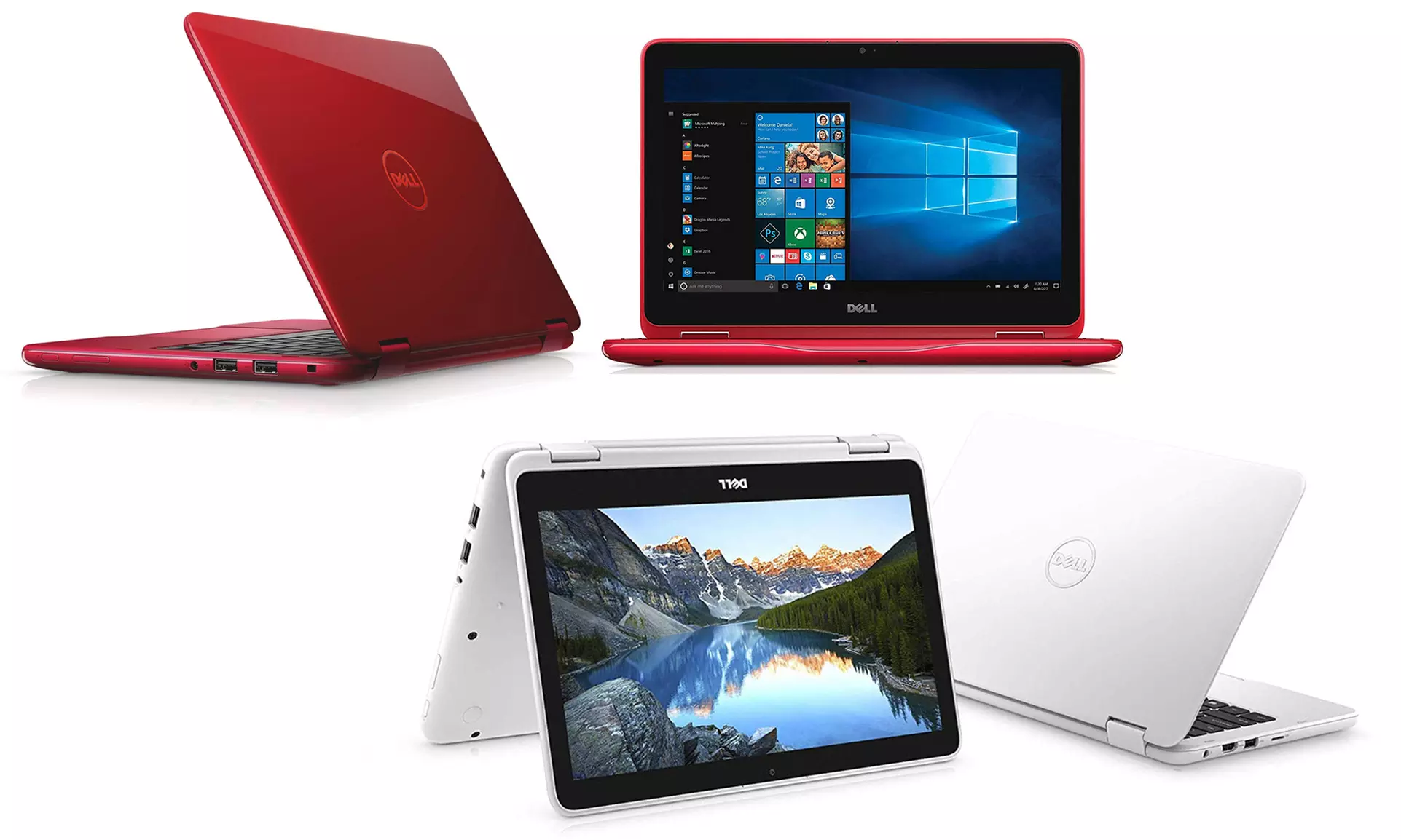 Dell Inspiron 11.6" 2-in-1 Touchscreen Laptop with AMD A6 Processor, 4GB RAM, & 32GB Storage (Manufacturer Refurbished) - Primary Image