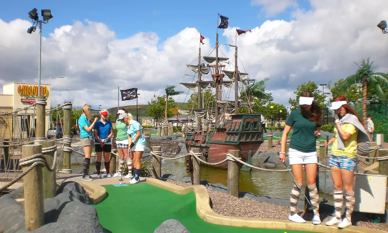 18 Holes of Adventure Golf for Two or Four People with Slush Drink
