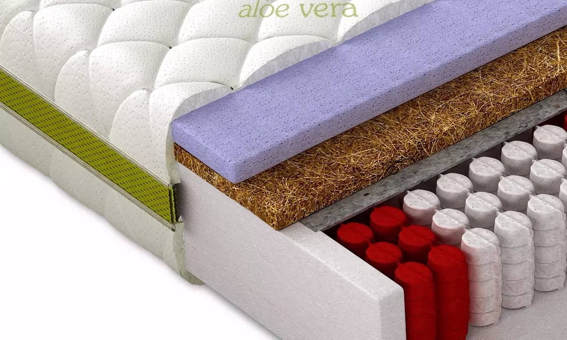 Taschenfederkern-Matratze Pedro mit Kokos-Matte in der Größe nach Wahl - Second Medium