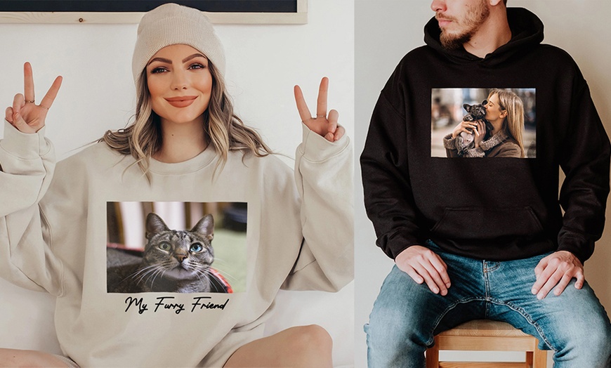 Image 7: Personalisierbarer Unisex-Kapuzenpulli/Hoodie mit Foto und/oder Text
