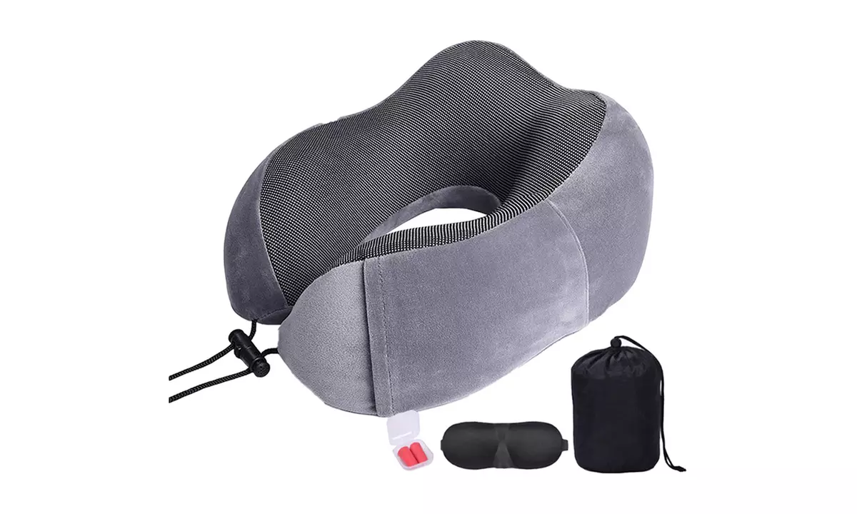 Travel Neck Pillow with Eyemask and Earplugs