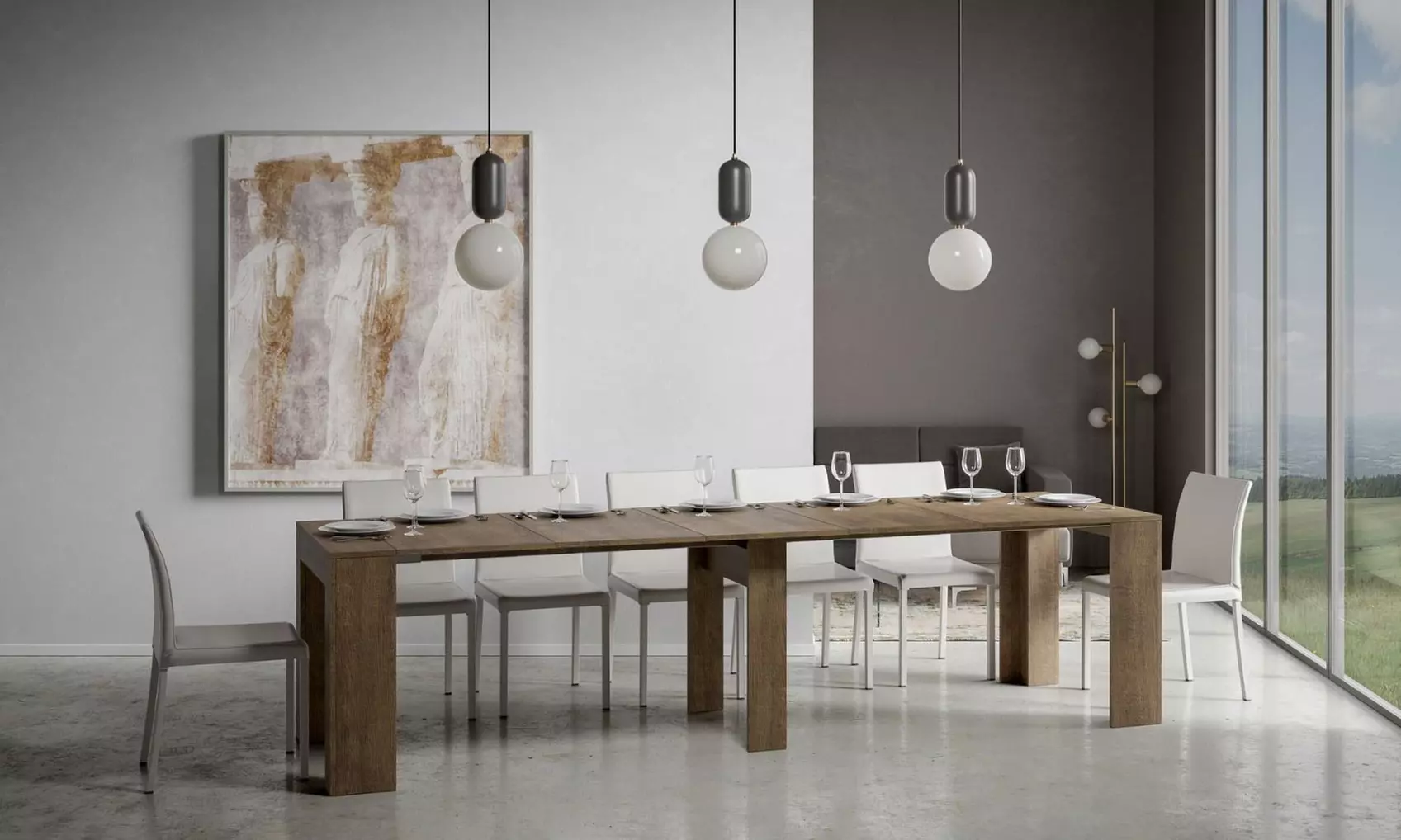 Mesa consola extensible Modem con 3 o 5 extensiones