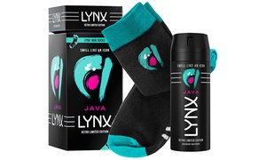 Up to Four Lynx Java Retro Body Spray and Socks Gift Sets