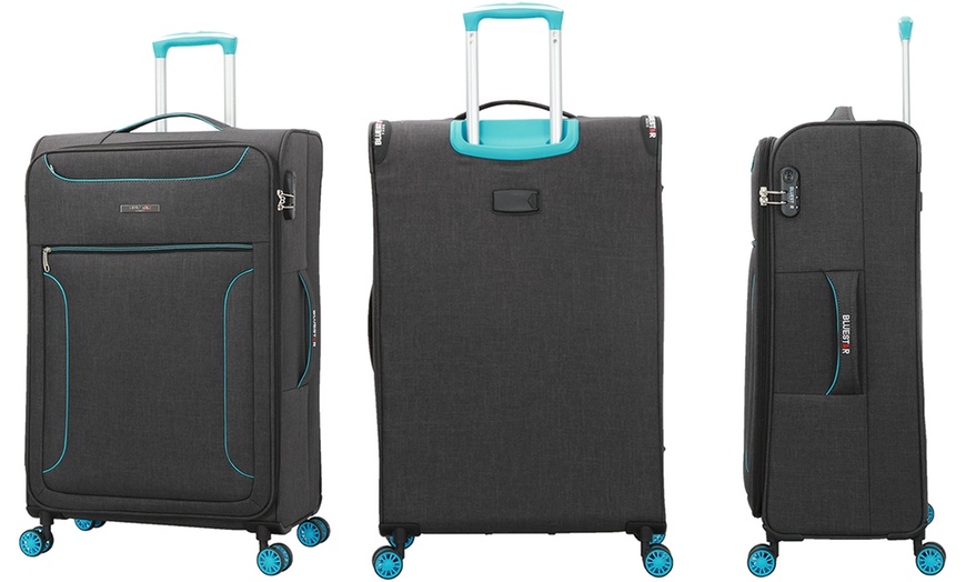 Image 3: Blue Star Three-Piece Luggage Set