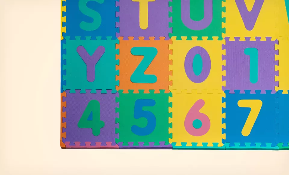 $39.99 for a 96-Piece Foam Alphabet-and-Number Puzzle Floor Mat for Kids ($69.99 List Price). Free Shipping and Returns. - Second Medium