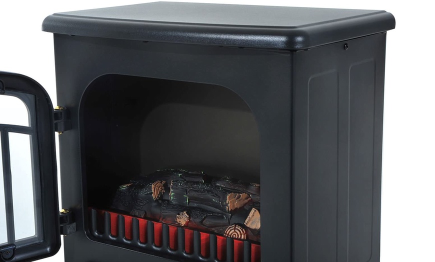 Image 7: HomCom Indoor Fireplace Heater