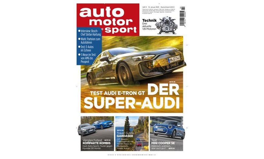 Image 1: Halbjahresabo der Zeitschrift „Auto Motor und Sport“ (13 Ausgaben)