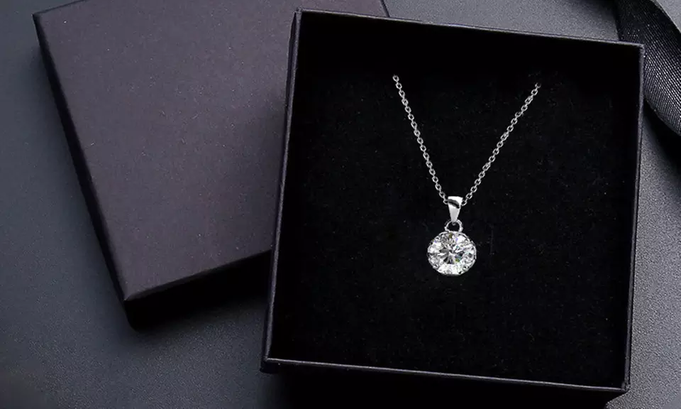 Colgante de diamantes Moissanite 1ct grado A++