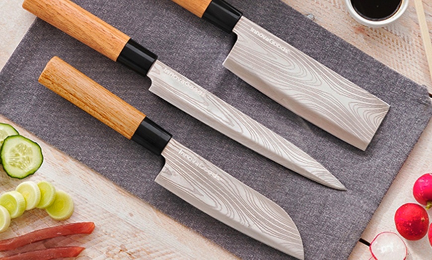 Image 2: One or Two Japanese Knife Sets with Carrying Case