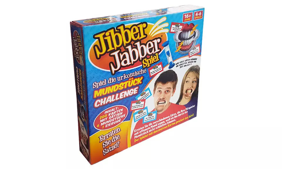 PMS International Jibber Jabber Klartext Party-Spiel mit 6 Mundstücken - Second Medium