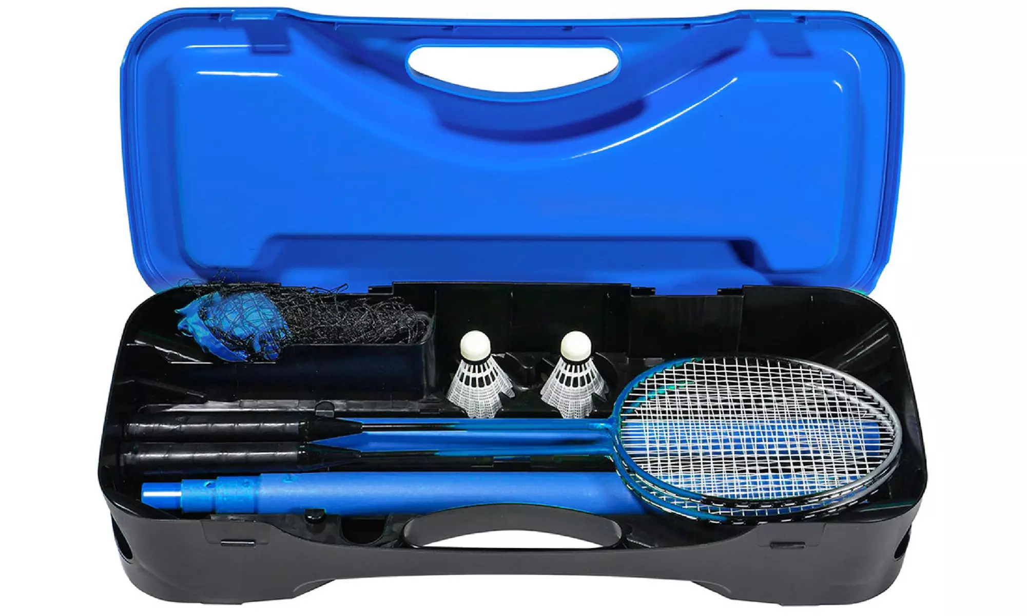 Set de badminton avec filet, raquettes et volants