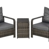 Image 8: Outsunny 3-Piece Rattan Effect Bistro Set