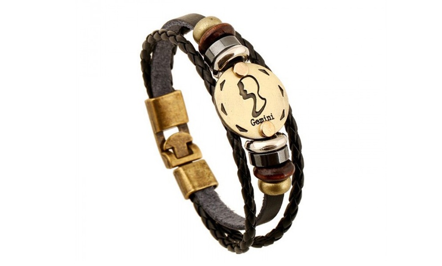 Image 6: Bracciale unisex con segno zodiacale