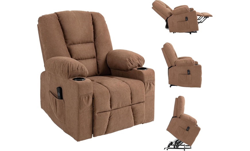 Image 2: HomCom Oversized Riser and Recliner Chairs in choice of colours