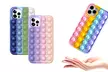Coque en silicone avec bulles "Push and Pop" compatible avec iPhone®, modèle au choix - Second Medium