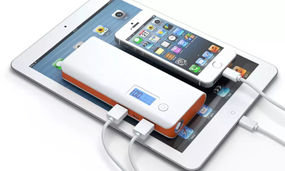 Batterie de secours - 15000mAh - Ecran LCD pour visualiser la charge restante - Port USB et Mini USB - Primary Image