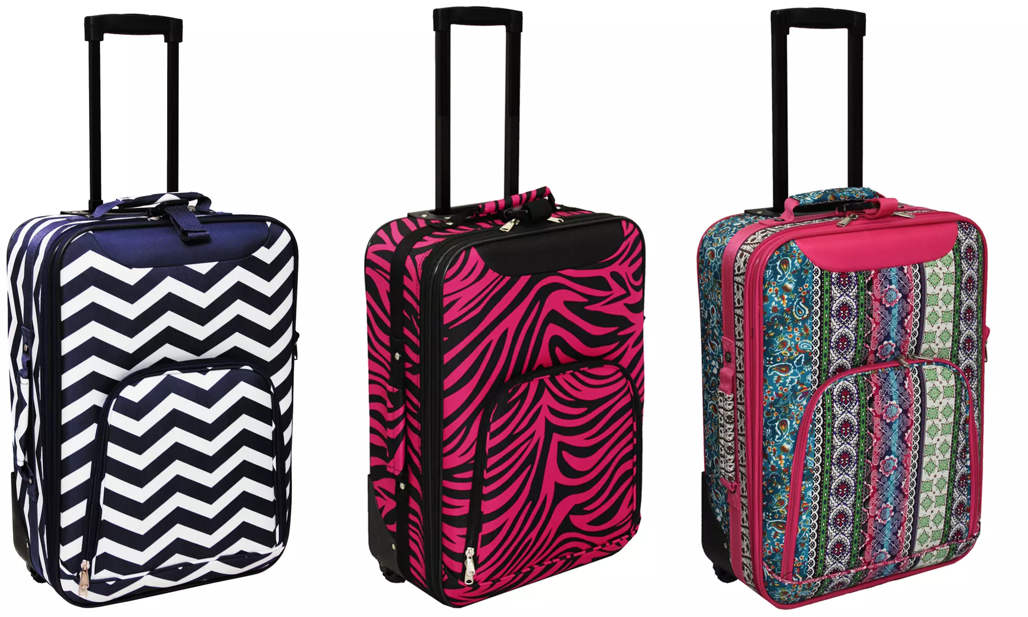 21" Fashion Print Carry-On Rolling Luggage - Primary Image