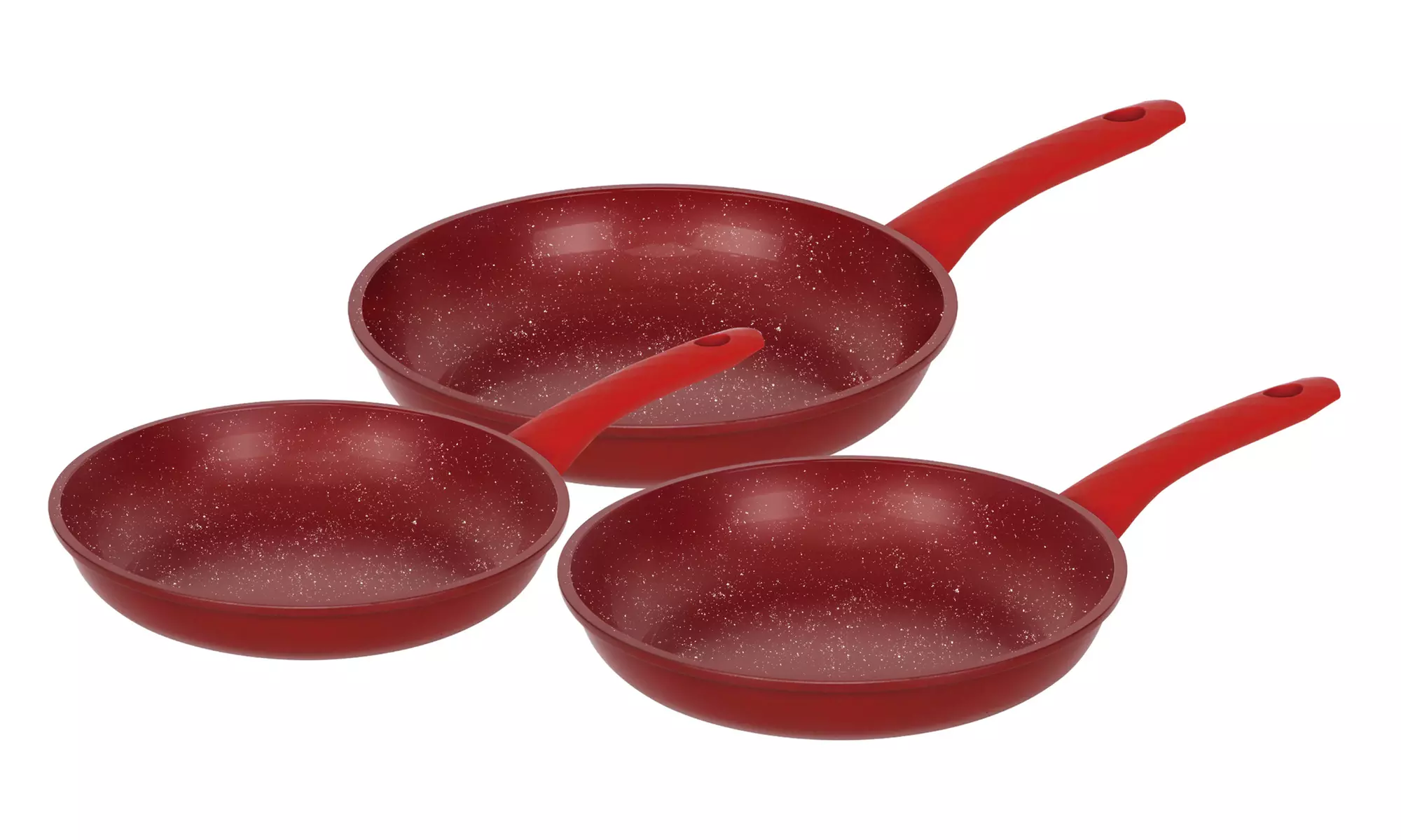 Set di 3 padelle rivestite in marmo Herzberg