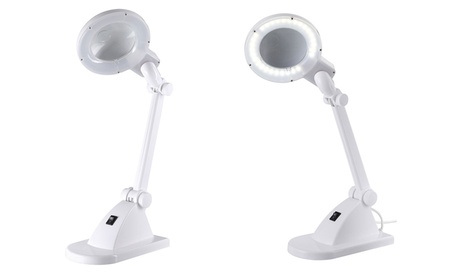 Lampada da tavolo con lente di ingrandimento