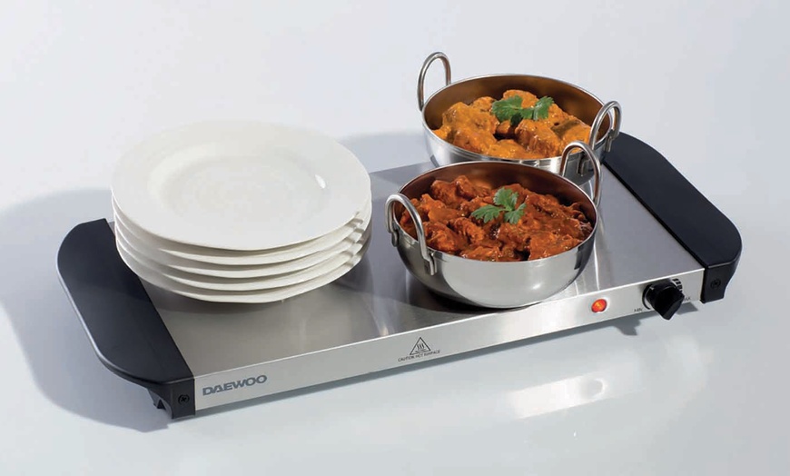 Image 3: Daewoo Three-Section Buffet Server and Warming Tray
