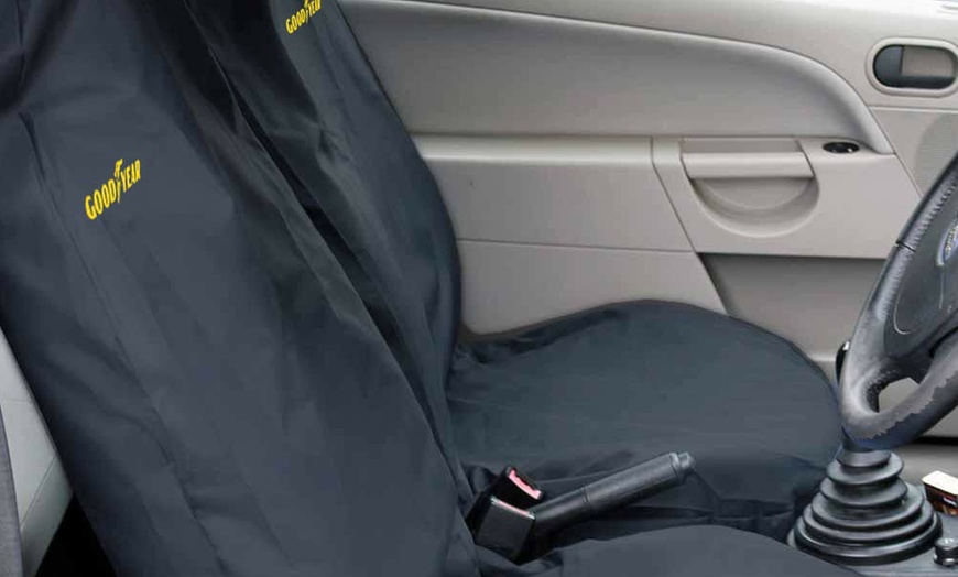 Image 1: Two Goodyear Front Car Seat Covers