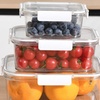 Image 2: Three-Piece Transparent Stackable Bento Lunch Box Set