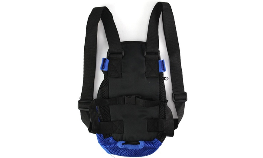 Image 7: Adjustable Front Pet Carrier Travel Backpack
