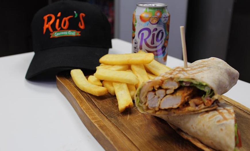 Image 9: Burger or Wrap Meal at Rios Gourmet Grill Prestwich