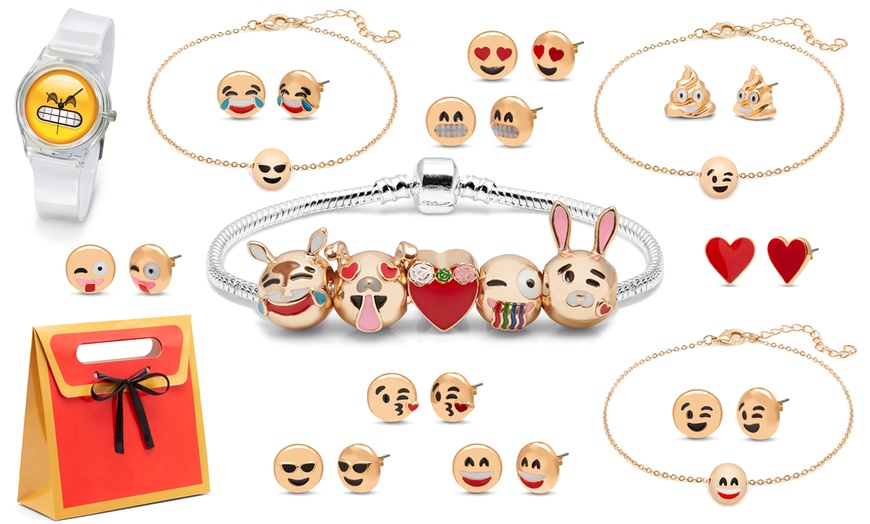 Image 1: 20-Piece Emoji Jewellery Set