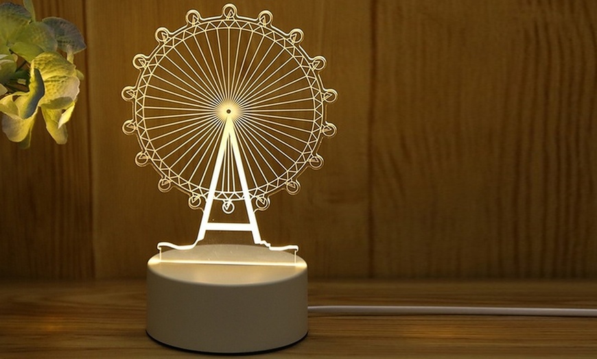 Image 6: LED 3D Night Light in Six Designs