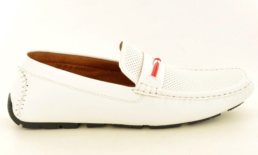 Image 19: Men's Perforated Casual Loafers