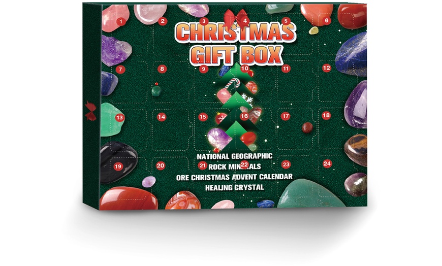 Image 12: 24-Grid Advent Calendar Gem Stone Gift Box