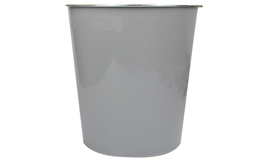 Image 2: 6L Plain Plastic Waste Paper Bin