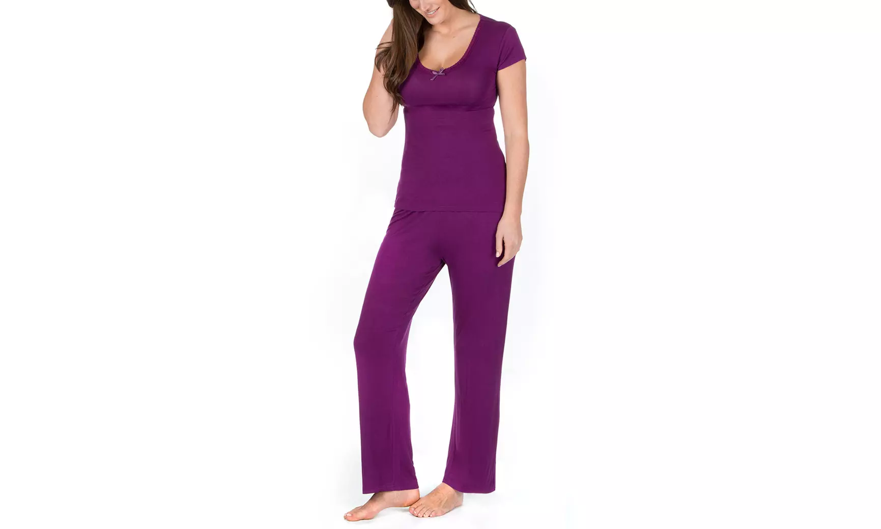 Women's Soft Touch Pyjamas Up to Size 34 - Image 3