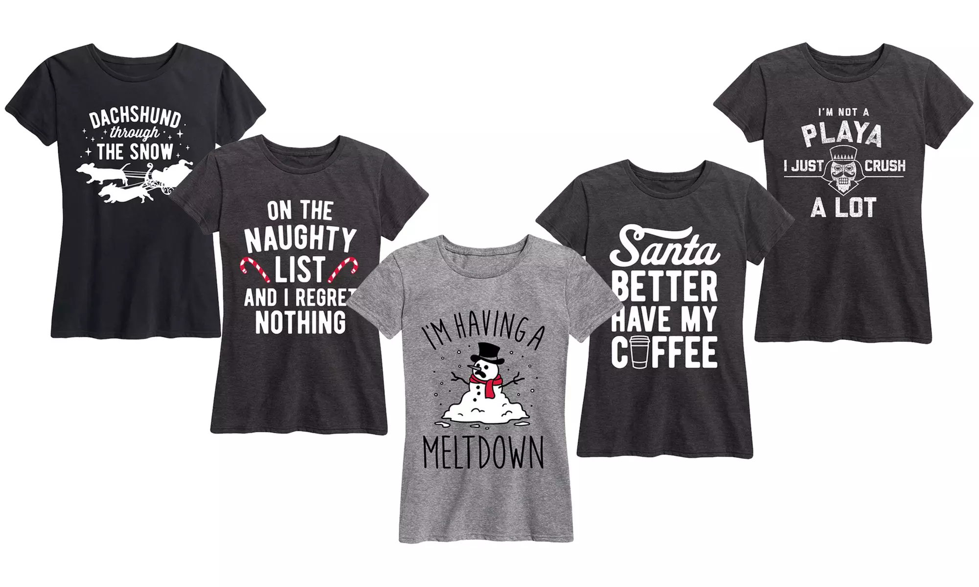 Women's Funny Holiday Tee. Plus Sizes Available. - Primary Image