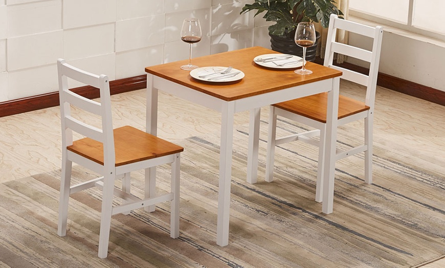 Image 5: Solid Pinewood Dining Set