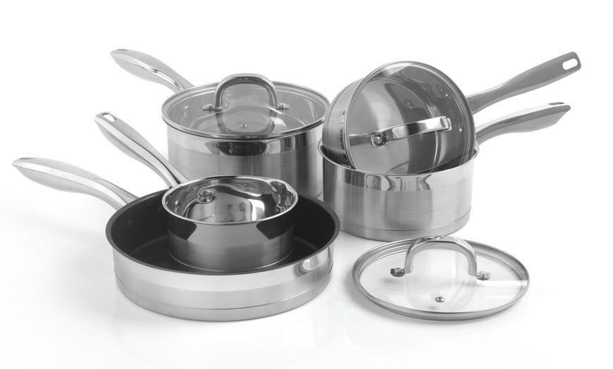 Image 5: Salter Five-Piece Pan Set